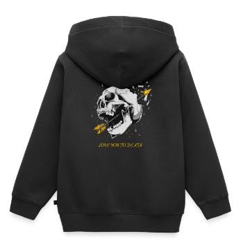 Je t'aime à mort gothique métal - Sweat Premium à capuche enfant bio - noir - Dos - AI Model Kid Male (0cm)