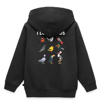 I Love Birds Ornithologist - Kids Premium Organic Hoodie - black - Back - AI Model Kid Male (0cm)