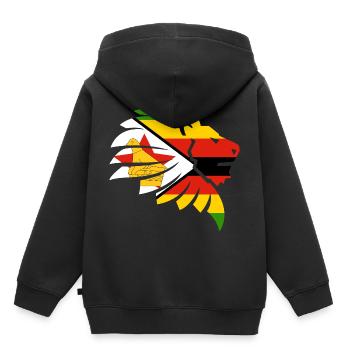Simbabwe Flagge Zimbabwe Harare Chewa Geschenk - Kinder Premium Organic Hoodie - Schwarz - Hinten - AI Model Kid Male (0cm)