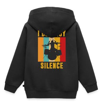 I destroy silence - Kinder Premium Organic Hoodie - Schwarz - Hinten - AI Model Kid Male (0cm)