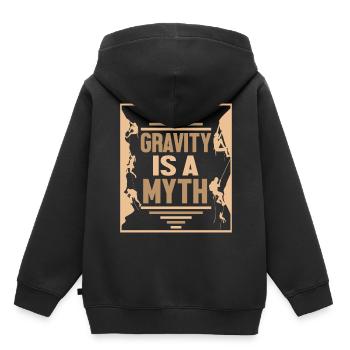 Climbing climber climbing wall mountaineering - Kids Premium Organic Hoodie - black - Back - AI Model Kid Male (0cm)
