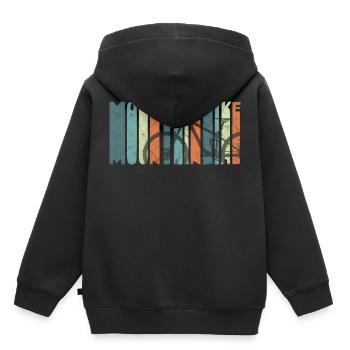 Mountain Bike Kids Kids Boys Girls Gift - Kids Premium Organic Hoodie - black - Back - AI Model Kid Male (0cm)