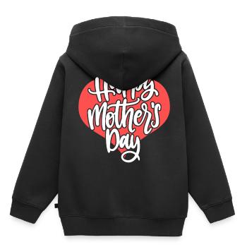 Muttertag Frauenpower Mutterschaft Muttermilch Mai - Kinder Premium Organic Hoodie - Schwarz - Hinten - AI Model Kid Male (0cm)