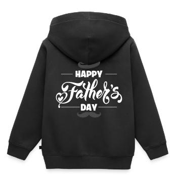 Fête des Pères Cadeaux Fête des Pères - Sweat Premium à capuche enfant bio - noir - Dos - AI Model Kid Male (0cm)