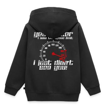 Auto Tacho - Sweat Premium à capuche enfant bio - noir - Dos - AI Model Kid Male (0cm)
