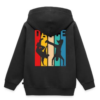 Bboy Breakdance Breakdance Dancing Dancer Breaker - Sweat Premium à capuche enfant bio - noir - Dos - AI Model Kid Male (0cm)