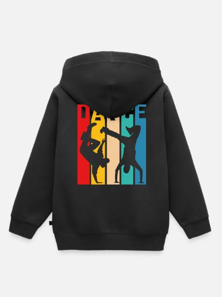 Bboy Breakdance Breakdance Dancing Dancer Breaker - Sweat Premium à capuche enfant bio - noir