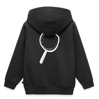 Lupe white - Kinder Premium Organic Hoodie - Schwarz - Hinten - AI Model Kid Male (0cm)