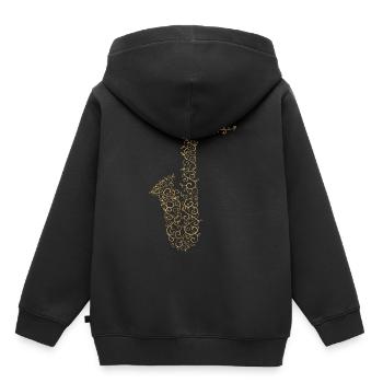 Saxofon Saxophone Orchester Orchestra Musiker - Kinder Premium Organic Hoodie - Schwarz - Hinten - AI Model Kid Male (0cm)