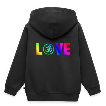 Om indien Goa hinduismus buddhismus Inder Geschenk - Kinder Premium Organic Hoodie - Schwarz - Hinten - AI Model Kid Male (0cm)