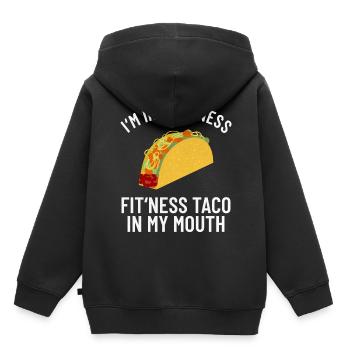 Fitness taco tacos - Kids Premium Organic Hoodie - black - Back - AI Model Kid Male (0cm)