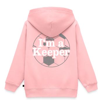 Torwart Torhüter - Kinder Premium Organic Hoodie - Rosa - Hinten - AI Model Kid Female (0cm)