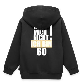 Cadeau d'anniversaire 60 - Sweat Premium à capuche enfant bio - noir - Dos - AI Model Kid Male (0cm)