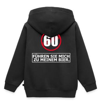 Cadeau d'anniversaire 60 - Sweat Premium à capuche enfant bio - noir - Dos - AI Model Kid Male (0cm)