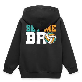 Volleyballer Volleyball-Set Volleyball Geschenk - Kinder Premium Organic Hoodie - Schwarz - Hinten - AI Model Kid Male (0cm)