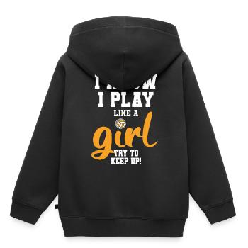 Volleyball Volleyballer Volleyball-Set - Kinder Premium Organic Hoodie - Schwarz - Hinten - AI Model Kid Male (0cm)