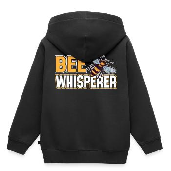 Biene Bienen - Kinder Premium Organic Hoodie - Schwarz - Hinten - AI Model Kid Male (0cm)