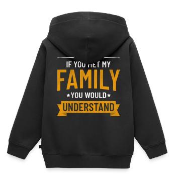 Familie - Kinder Premium Organic Hoodie - Schwarz - Hinten - AI Model Kid Male (0cm)