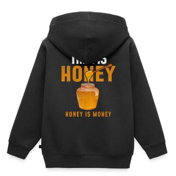 Abeilles Abeilles Abeilles Abeilles Apiculteurs - Sweat Premium à capuche enfant bio - noir - Dos - AI Model Kid Male (0cm)