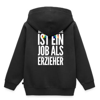 Formation d’éducateur éducateur - Sweat Premium à capuche enfant bio - noir - Dos - AI Model Kid Male (0cm)