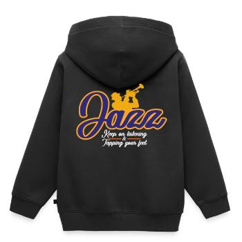 jazz - Sweat Premium à capuche enfant bio - noir - Dos - AI Model Kid Male (0cm)