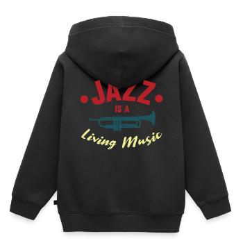 jazz - Sweat Premium à capuche enfant bio - noir - Dos - AI Model Kid Male (0cm)