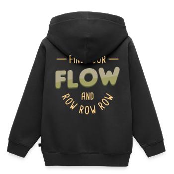 Rangée Rangée Rangée - Sweat Premium à capuche enfant bio - noir - Dos - AI Model Kid Male (0cm)