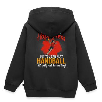 Handball Handballer Handball-team - Kinder Premium Organic Hoodie - Schwarz - Hinten - AI Model Kid Male (0cm)