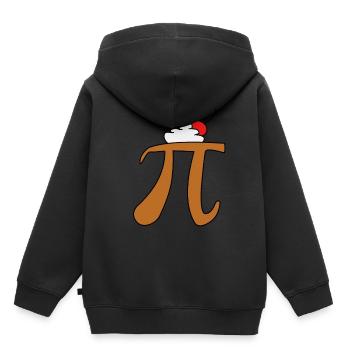 Pi - Pie - Math - Lustiges Design - Kinder Premium Organic Hoodie - Schwarz - Hinten - AI Model Kid Male (0cm)