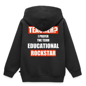 Enseignante enseignante Enseignant École Profession - Sweat Premium à capuche enfant bio - noir - Dos - AI Model Kid Male (0cm)