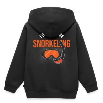 Snorkelling - Kids Premium Organic Hoodie - black - Back - AI Model Kid Male (0cm)