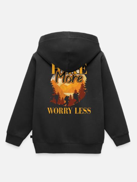 Wandern Wanderung - Kinder Premium Organic Hoodie - Schwarz