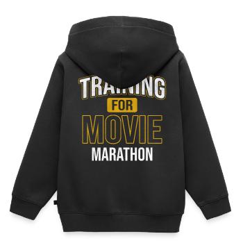 Films Marathon Film Série de films Addicted Cinema - Sweat Premium à capuche enfant bio - noir - Dos - AI Model Kid Male (0cm)