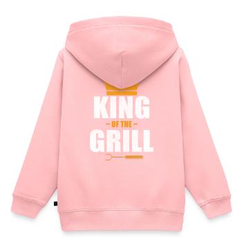 Grillkönig Grillen Grillmeister Grillsaison - Kinder Premium Organic Hoodie - Rosa - Hinten - AI Model Kid Female (0cm)