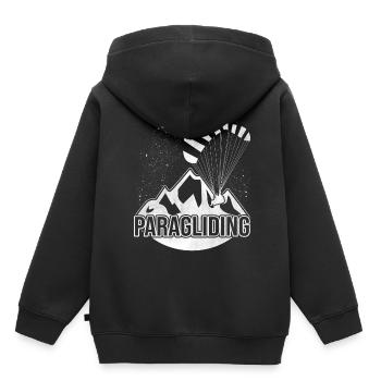 Paragliding Gleitschirmfliegen - Kinder Premium Organic Hoodie - Schwarz - Hinten - AI Model Kid Male (0cm)