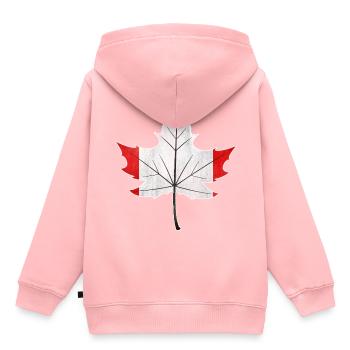 Kanada Canada Ahornblatt Flagge Nationalität - Kinder Premium Organic Hoodie - Rosa - Hinten - AI Model Kid Female (0cm)