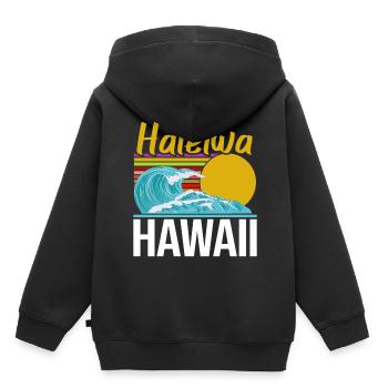 Hawaii - Sweat Premium à capuche enfant bio - noir - Dos - AI Model Kid Male (0cm)