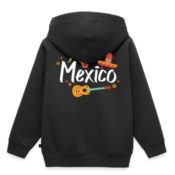 Mexiko - Kinder Premium Organic Hoodie - Schwarz - Hinten - AI Model Kid Male (0cm)