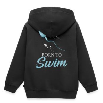 Nageurs nageurs - Sweat Premium à capuche enfant bio - noir - Dos - AI Model Kid Male (0cm)
