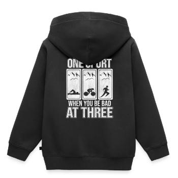 Triathlon triathlete - Kids Premium Organic Hoodie - black - Back - AI Model Kid Male (0cm)
