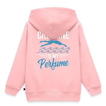 instructeur de natation - Sweat Premium à capuche enfant bio - rose - Dos - AI Model Kid Female (0cm)