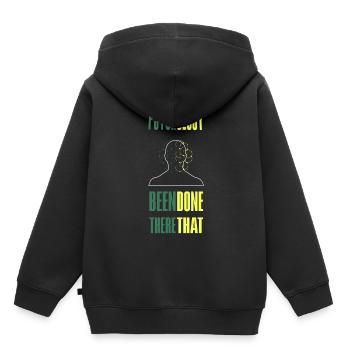 Psychologie - Kinder Premium Organic Hoodie - Schwarz - Hinten - AI Model Kid Male (0cm)