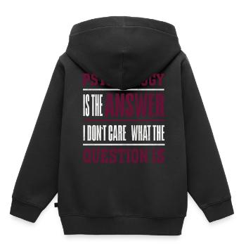 Psychologe - Kinder Premium Organic Hoodie - Schwarz - Hinten - AI Model Kid Male (0cm)