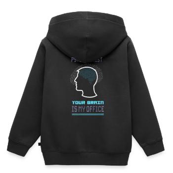 Psychologie - Kinder Premium Organic Hoodie - Schwarz - Hinten - AI Model Kid Male (0cm)