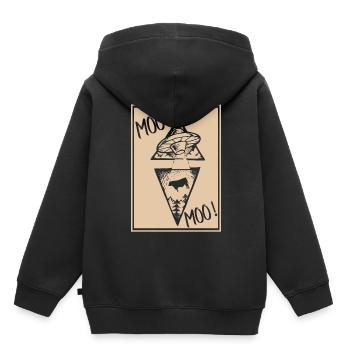 Vaches vaches - Sweat Premium à capuche enfant bio - noir - Dos - AI Model Kid Male (0cm)