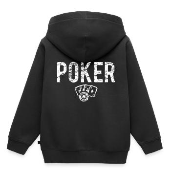 Poker - Kinder Premium Organic Hoodie - Schwarz - Hinten - AI Model Kid Male (0cm)