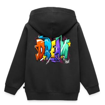 Graffiti Dream - Kinder Premium Organic Hoodie - Schwarz - Hinten - AI Model Kid Male (0cm)