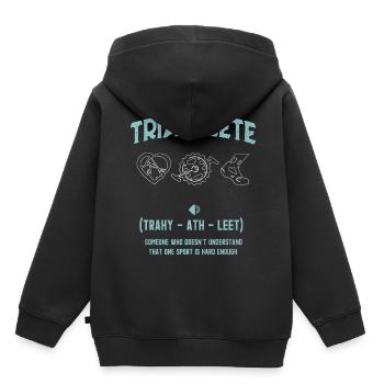 Triathlet Triathlon - Kinder Premium Organic Hoodie - Schwarz - Hinten - AI Model Kid Male (0cm)