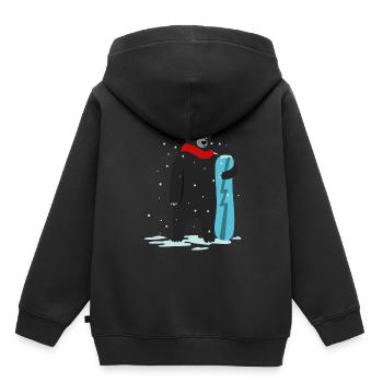 Idée cadeau cadeau - Sweat Premium à capuche enfant bio - noir - Dos - AI Model Kid Male (0cm)