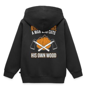 lumberjack - Kids Premium Organic Hoodie - black - Back - AI Model Kid Male (0cm)